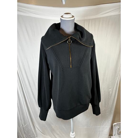 Varley 1/2 Zip Oversized Pullover Sweater Ribbed Shawl Collar Size Sm Classic - Picture 1 of 6
